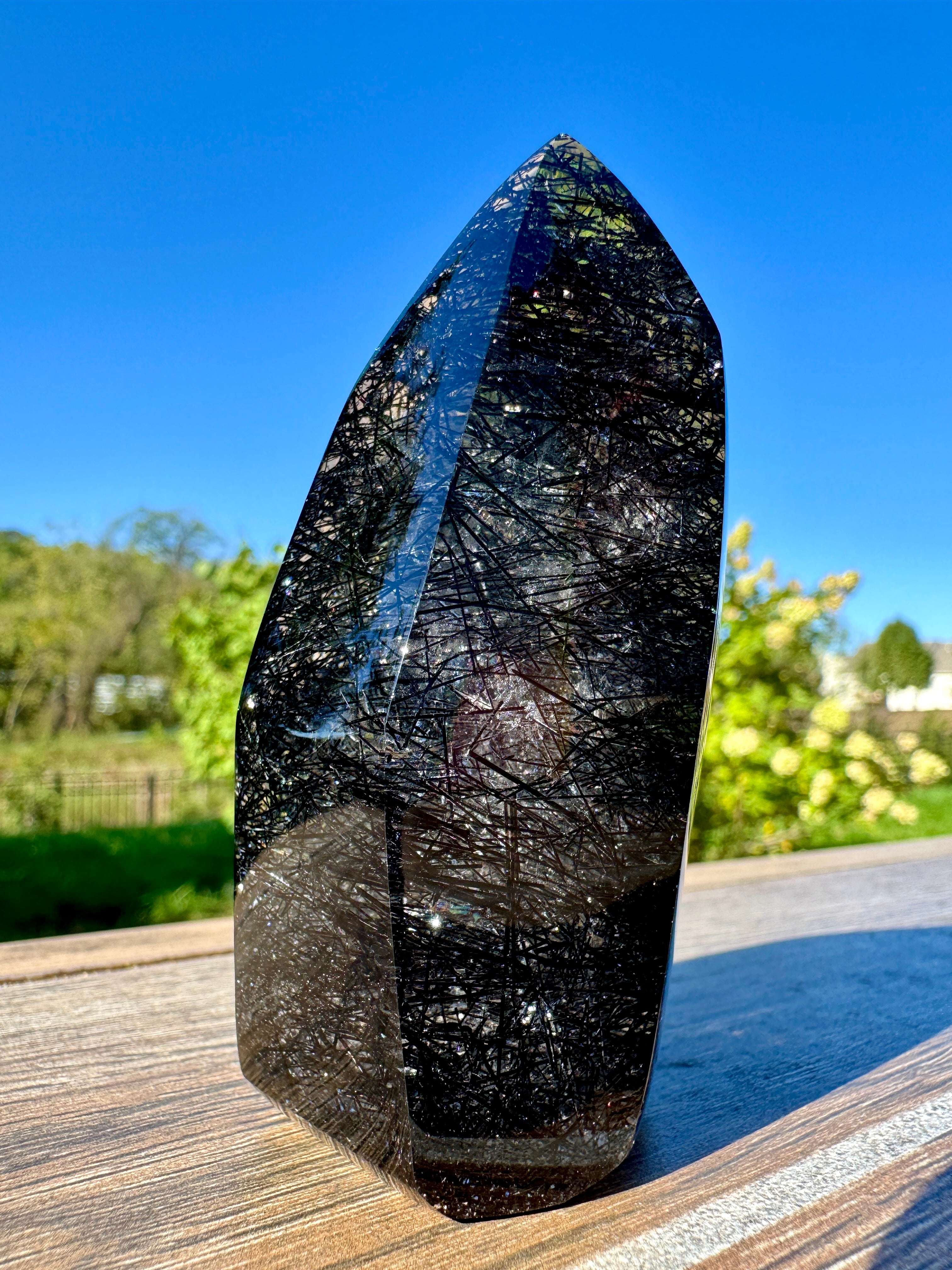 Black Tourmaline in Quartz