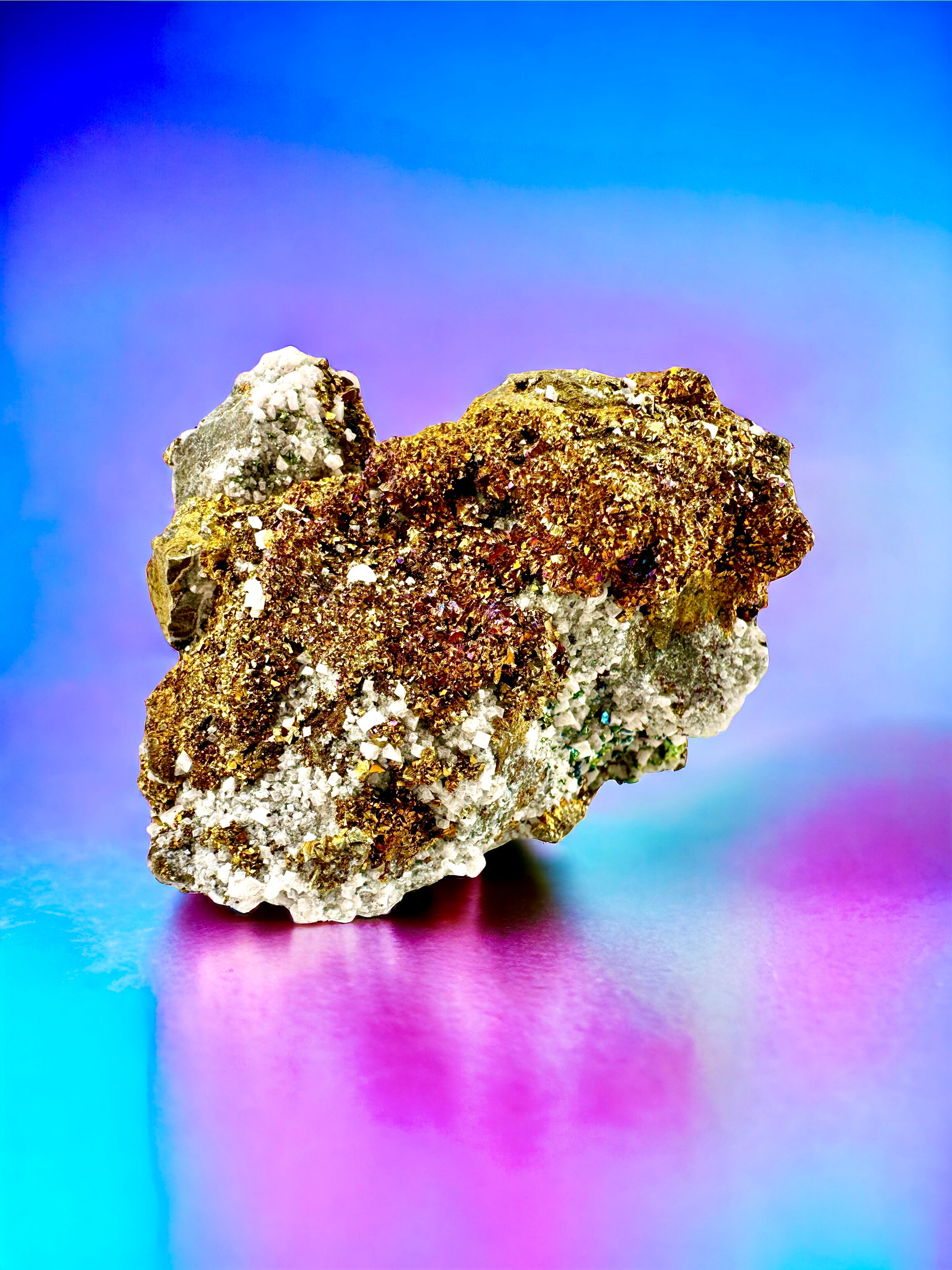 Sweetwater Iridescent Chalcopyrite on Dolomite