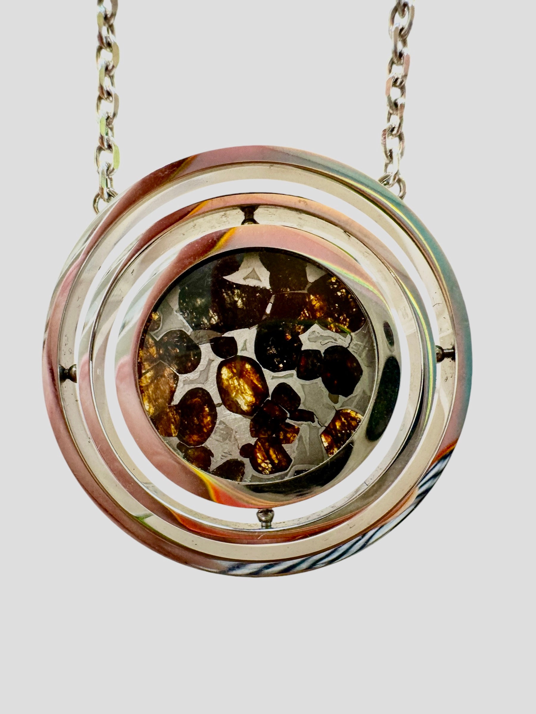 Spinning Sericho Meteorite Necklace